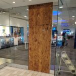 Oakton VA Windows Doors Glass Repair Storefront Commercial Residential emergency Board UP hinge pivot Same Day Service